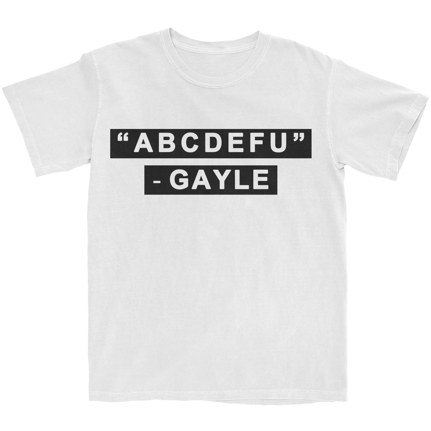 abcdefu White T-Shirt
