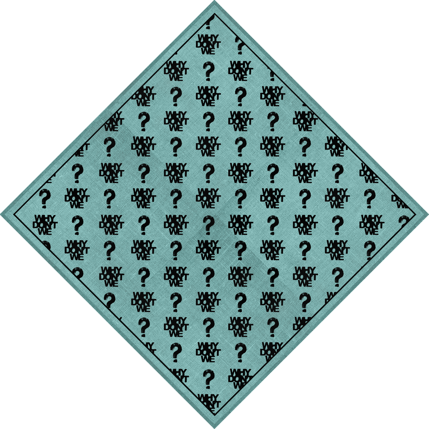 Logo Pattern Teal Bandana