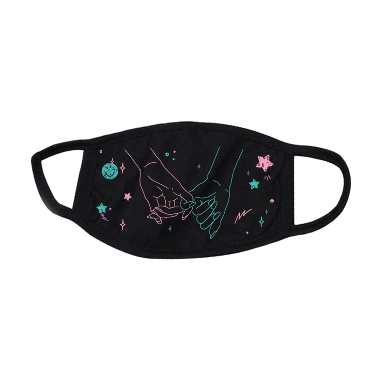 Pinky Promise Black Facemask