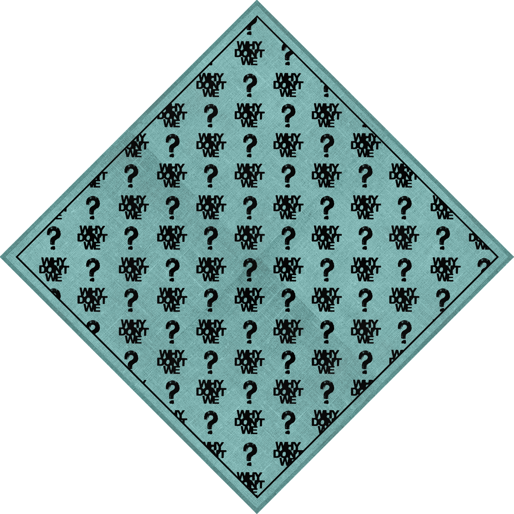 Logo Pattern Teal Bandana