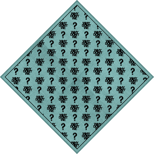 Logo Pattern Teal Bandana