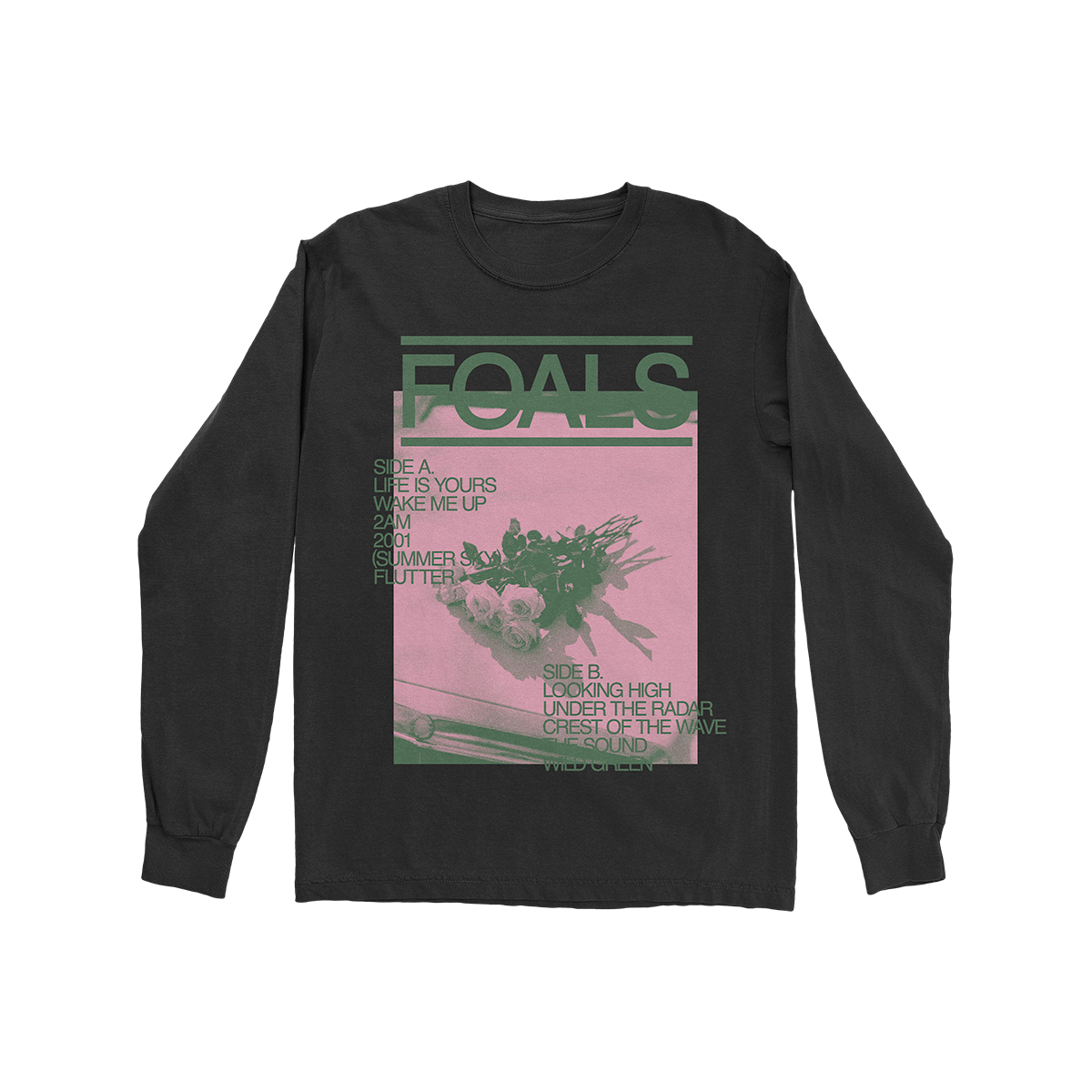 Inverted Pink Roses Longsleeve