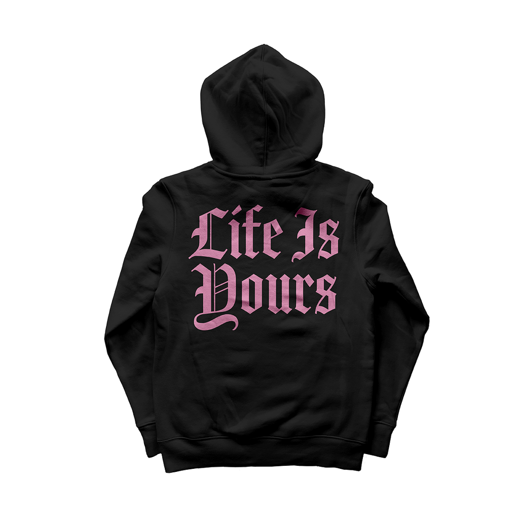 Life Is Yours Gothic Logo Hoodie