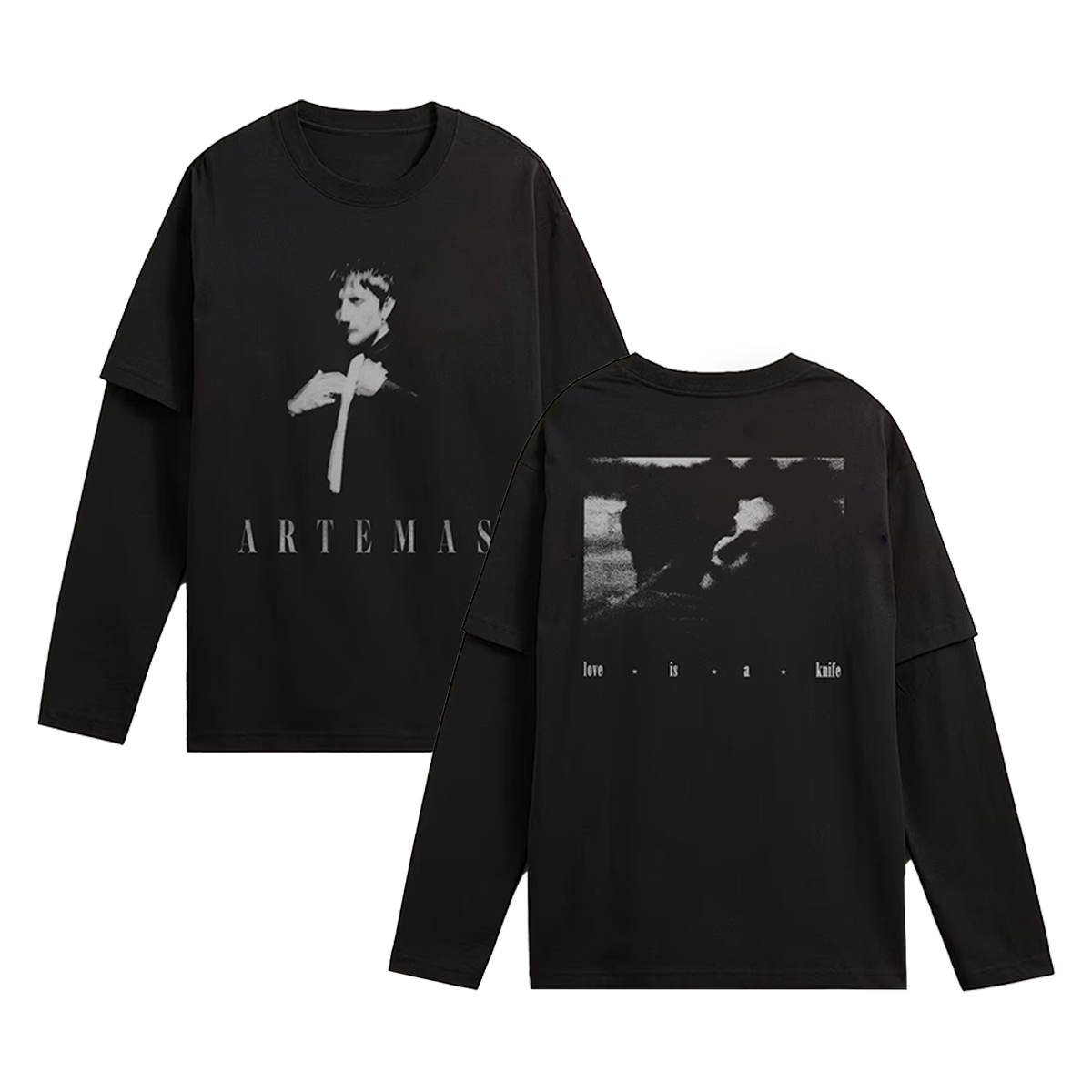 Love Is A Knife Twofer T-Shirt Black