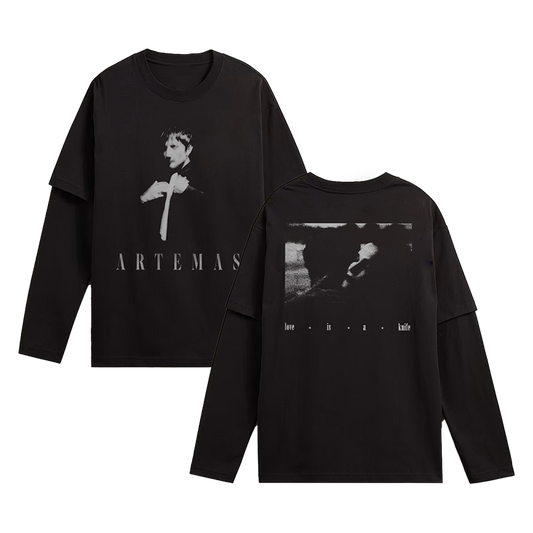 Love Is A Knife Twofer T-Shirt Black