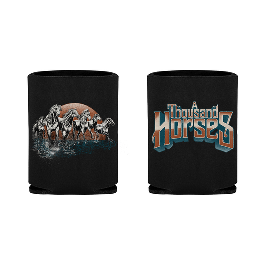 Running Chrome Horse Koozie