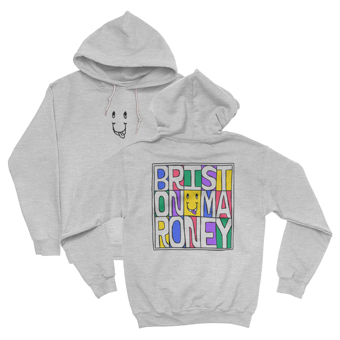 Boxed Text Hoodie (Grey)