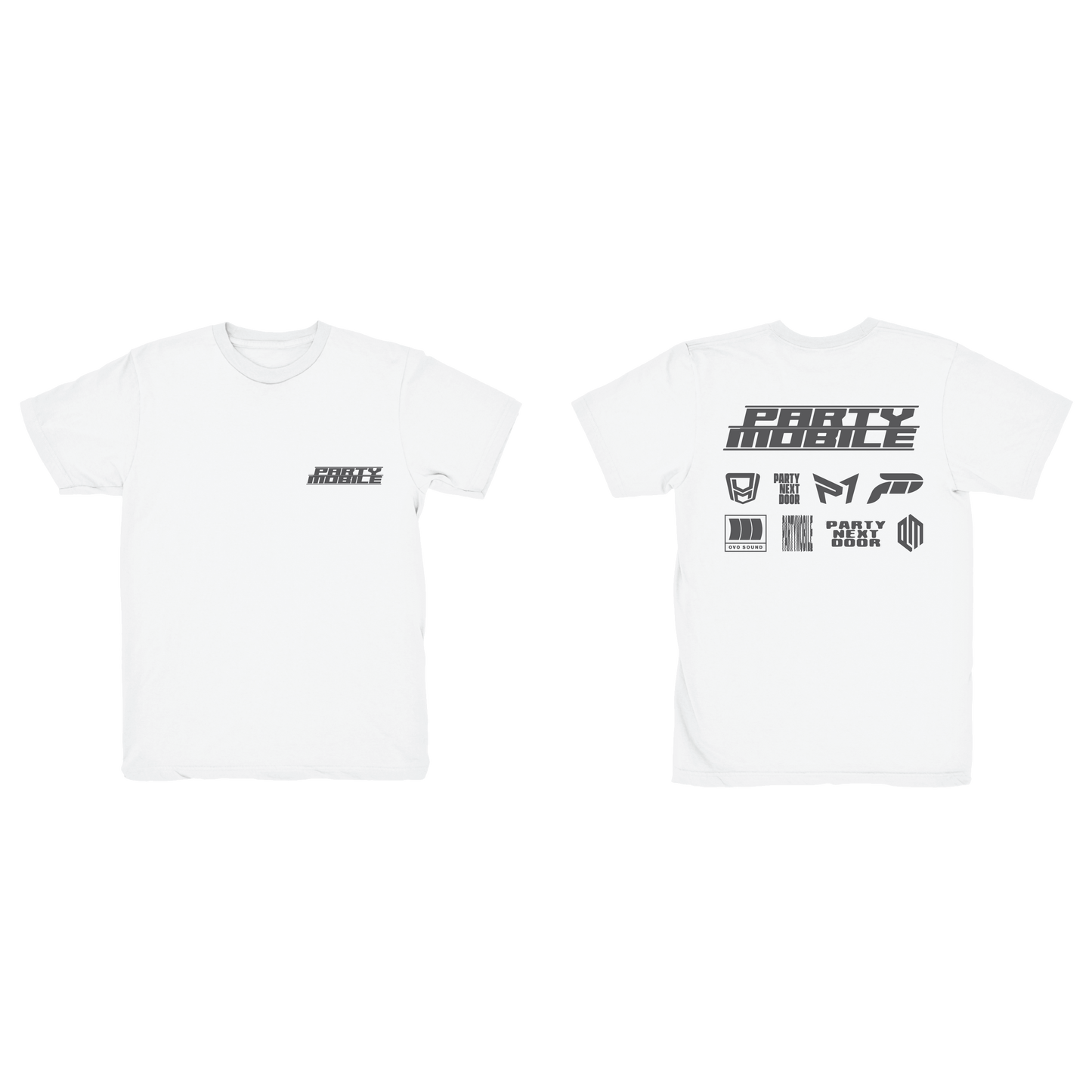 PARTYMOBILE Drop 3 Multi Logo White T-Shirt