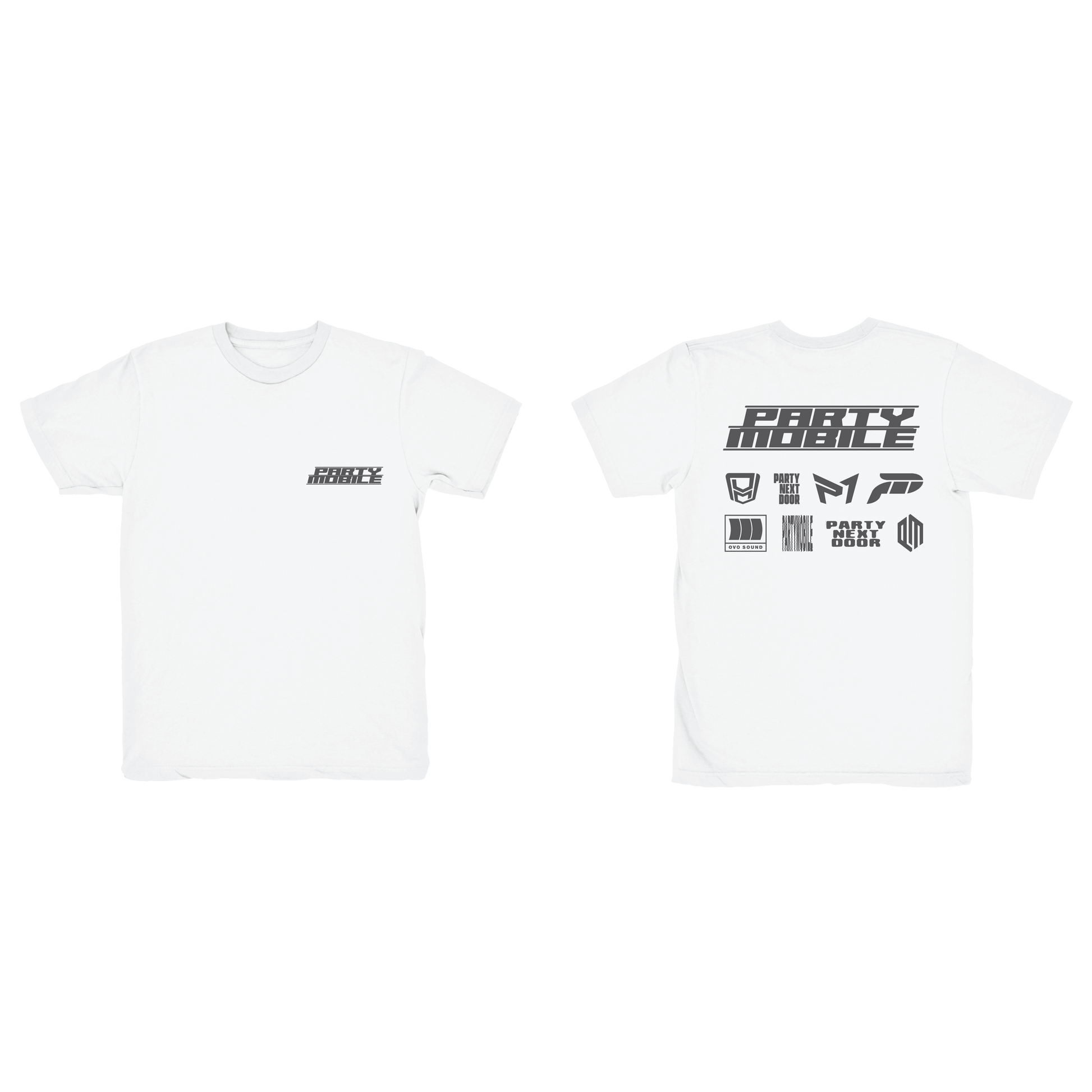 PARTYMOBILE Drop 3 Multi Logo White T-Shirt