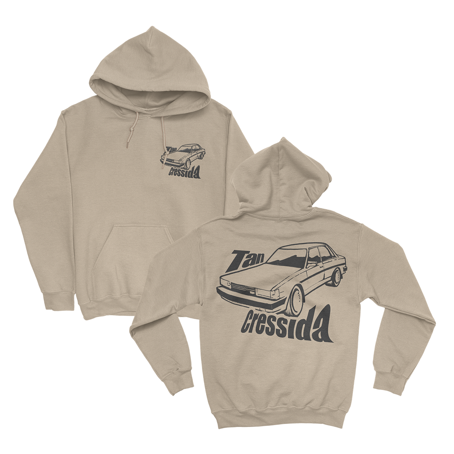 Tan Cressida Label Hoodie