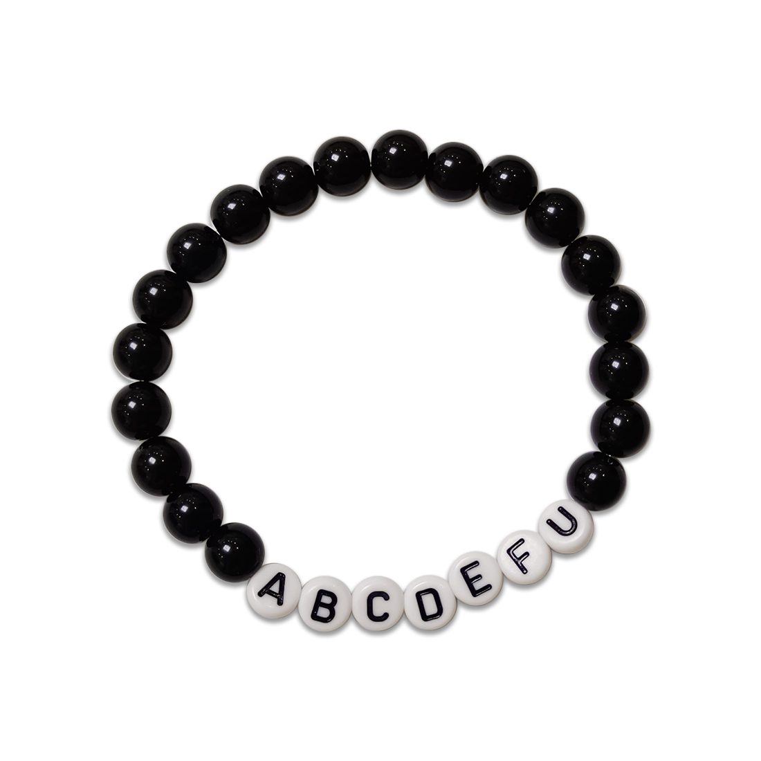 abcdefu Black Bracelet