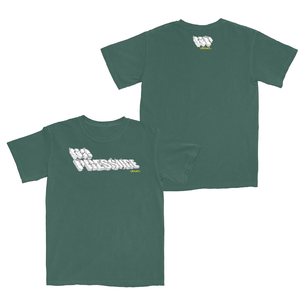 No Pressure Broken Logo Green T-Shirt