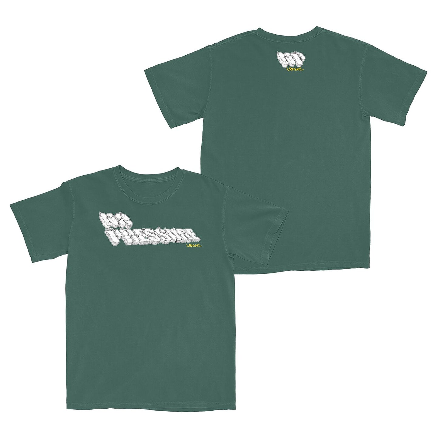 No Pressure Broken Logo Green T-Shirt