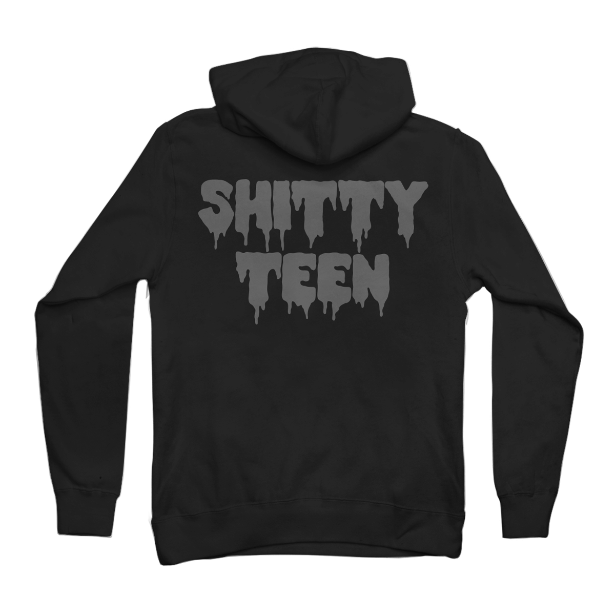 Shitty Teen Black Zip Hoodie