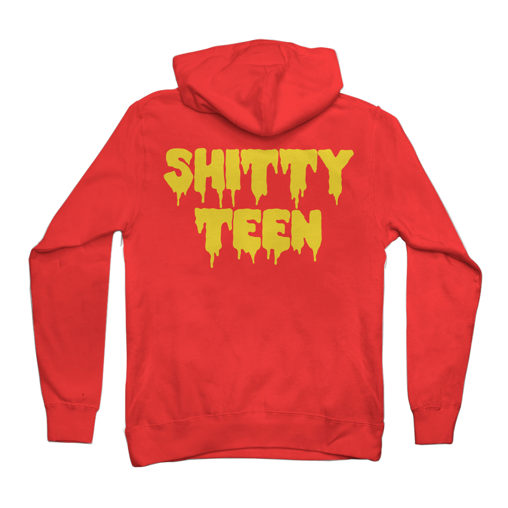 Shitty Teen Red Zip Hoodie