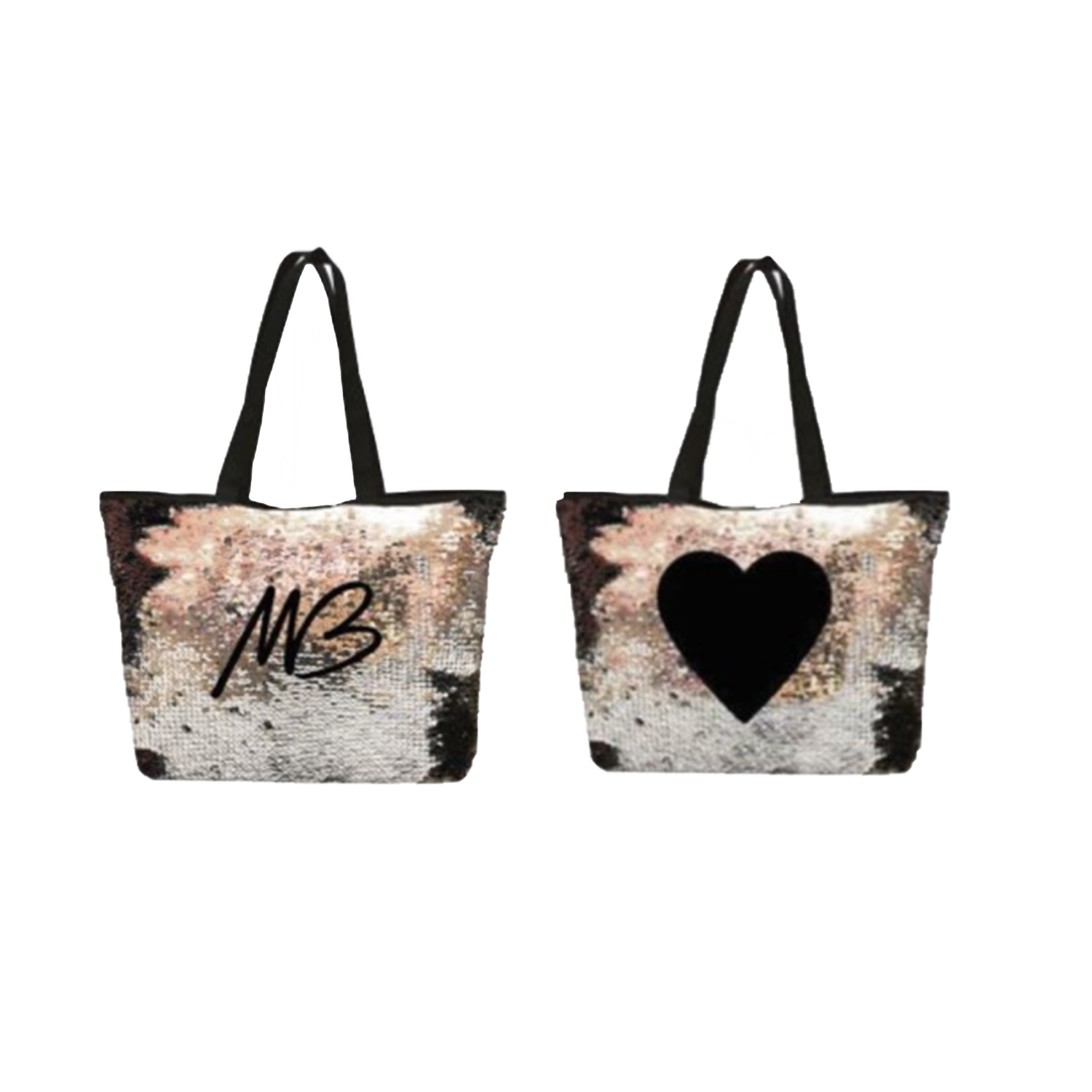 Heart Sequin Tote