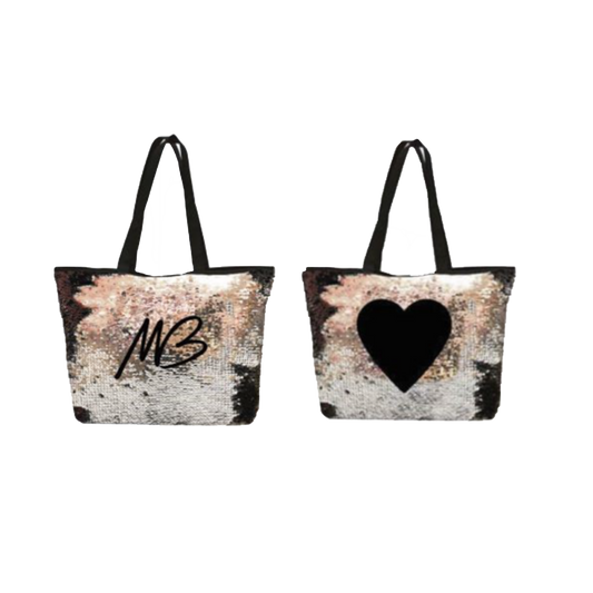 Heart Sequin Tote
