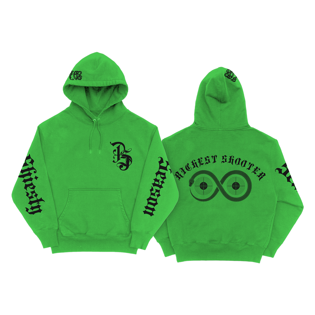 Shiesty Gothic Green Hoodie