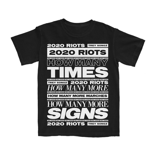 Riots Type Black T-Shirt