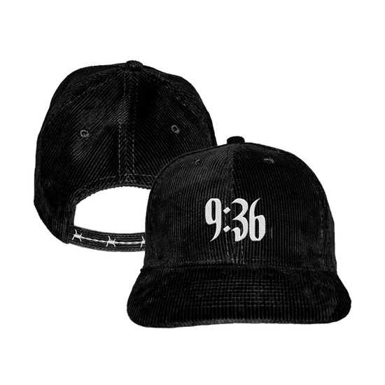 9:36 Black Corduroy Hat