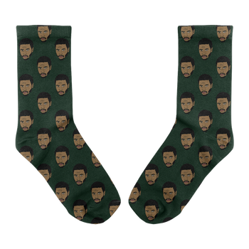 Trey Face Socks (Green)