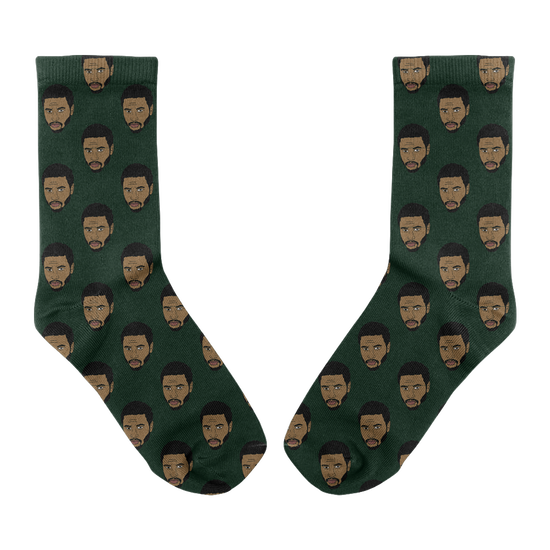 Trey Face Socks (Green)