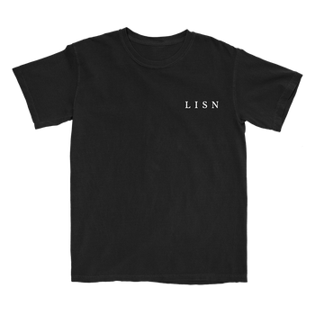 LISN Embroidered Black Heavyweight T-Shirt