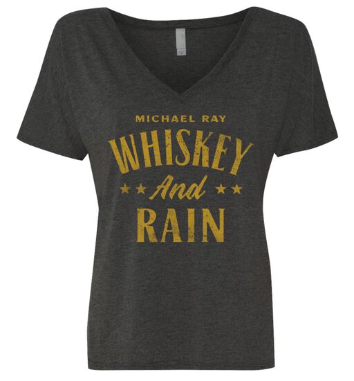 Whiskey And Rain Ladies T-Shirt